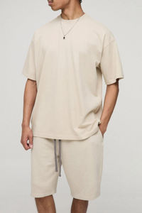 New Design <b>Men</b> 2 pcs t-Shirt and <b>Shorts</b> Sets sumer Casual wear 100% cotton custom embroidered logo comfortable <b>mens</b> <b>shorts</b> set - Product Image 3