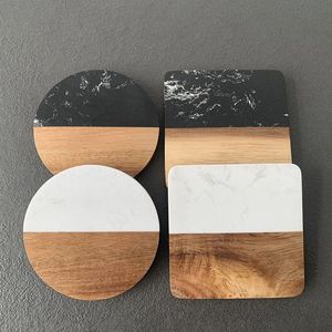 Posavasos Cuadrados de Madera de Calidad Estándar, Manteles Individuales y Protectores para Mesa de Comedor, Posavasos para Servir Té y Café - Product Image 6