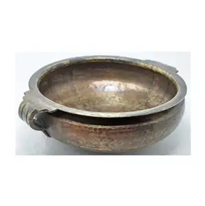 Urli ทองเหลืองเก่าโบราณชามใบใหญ่แบบ DIY เทียนลอยสำหรับตกแต่งภายในบ้านโต๊ะงานแต่งงานโรงแรม - Product Image 1