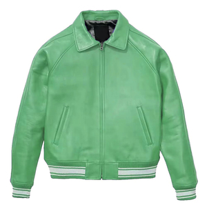 Vestes en cuir de vache française hiver automne haute qualité OEM grande taille sport vêtements pour hommes naturel écologique teint uni - Product Image 1