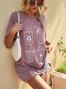 Camisetas de mujer de alta calidad de verano 2025, venta al por mayor, logotipo personalizado impreso, algodón, poliéster, seda, cultivo teñido liso, Media manga para niñas - Product Image 5