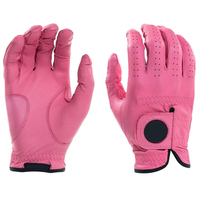 Guante de Golf de Piel de Cabra Cabretta con Logotipo Personalizado, Antideslizante, Suave, Transpirable, Accesorio Deportivo Premium para Exteriores, Muñequera Ajustable