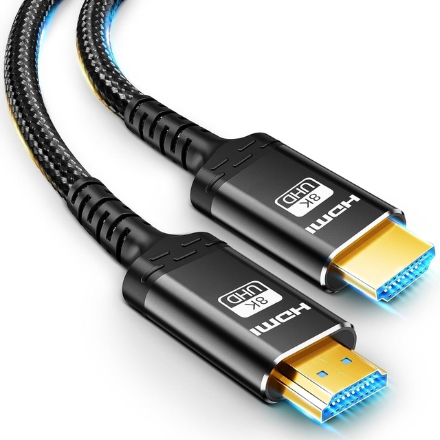 HDMI 2.1 Cable 8K 60Hz 4K 144Hz Ultra High Speed Audio Video Cable for Laptop Monitor HDTV Projector Computer