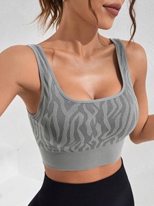 Vente en gros de soutien-gorge de sport respirant à logo personnalisé soutien-gorge de sport pour femmes soutien-gorge de sport sans couture à maintien élevé - Product Image 4