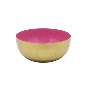 Modern Design Set of 2 Iron Round <b>Bowl</b> <b>Pink</b> Enamel Color Large Size Fruit <b>Bowl</b> for Kitchen & Wedding Decoration - Product Image 3