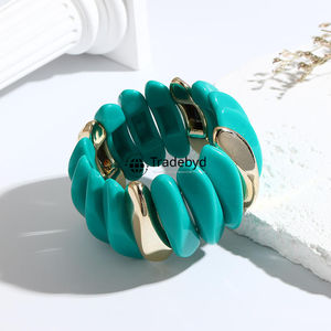 Tradebyd Resin <b>Bracelets</b> Handmade Jewelry Trendy Fashion Bangles <b>for</b> Women <b>Girls</b> Boho Style Accessories - Product Image 3