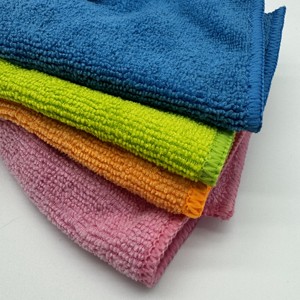 ผ้าไมโครไฟเบอร์คุณภาพสูงผ้าเช็ดในครัวคุณภาพสูงผ้าเช็ดทำความสะอาด4ชิ้นทนทานสำหรับพื้นและหน้าต่างสะอาดเป็นประกาย - Product Image 2