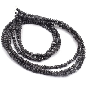 Lustre LD Black Diamond Beads Hilos personalizados sin cortar 15 pulgadas Certificado por terceros Perfecto Su Regalo de Cumpleaños 100% Natural - Product Image 1