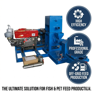 Precio de Fábrica, Nueva Máquina Extrusora de Alimento para Peces Automática de Alta Eficiencia Lerford, Línea de Producción de Alimento Flotante para Peces 30-40KG/H - Product Image 2