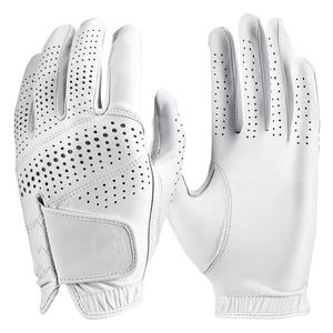 ถุงมือกอล์ฟหนังแท้แบบเต็มนิ้วสำหรับผู้ชายและผู้หญิงถุงมือกีฬาหนังแกะสั่งทำได้ - Product Image 1