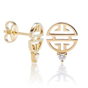 Joyería fina de moda de lujo personalizada 925 plata esterlina declaración mujeres chapado en oro CZ Stud pendientes para fiestas y ocasiones de regalo - Product Image 2
