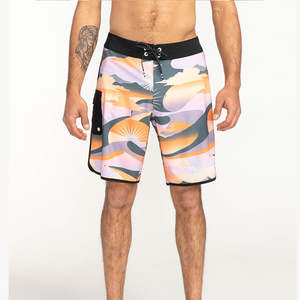 Pantalones cortos de playa con impresión por sublimación de diseño personalizado, recién llegados, pantalones cortos elásticos para hombre - Product Image 1