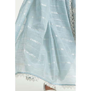 ผ้าคลุมไหล่ผ้าฝ้ายปักเลื่อมย้อมสี รุ่น IPD-44660 ผ้าชีฟองสำหรับฤดูใบไม้ผลิ/ฤดูร้อน - Product Image 3