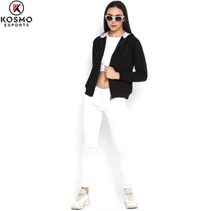 Sudadera con capucha de ajuste regular para mujer Nuevo diseño Chaqueta de invierno de algodón 100% con cremallera Sudaderas con capucha y sudaderas para mujer - Product Image 2