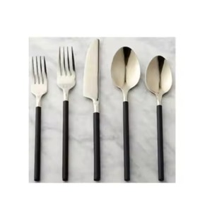 Ensemble de couverts en acier inoxydable de 5 pièces avec manche en laiton pour la cuisine et la table, vaisselle de qualité supérieure - Product Image 5