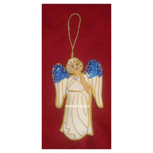 New Hanging Ornament Best Workmanship Fancy Fabric Zari Handmade Latest Angel Design For Christmas Festival Decoration Purpose - Product Image 1