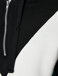 เสื้อฮู้ดซิปสี่ส่วนผู้ชายแบบใหม่ ทรงปกติ ผ้าฝ้าย 100% สีพื้น ระบายอากาศได้ดี แห้งเร็ว เหมาะสำหรับฤดูหนาว - Product Image 6