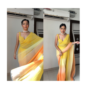 Sari estampado Georgette de moda más vendido para mujeres Ideal para opciones de ropa india tradicional - Product Image 1