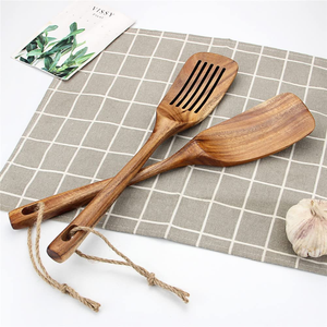 Wholesale Wood Utensils <b>Sets</b> Reusable Natural Wooden Spurtles Cooking Kitchenware Accessories Kitchen Tools - Product Image 1