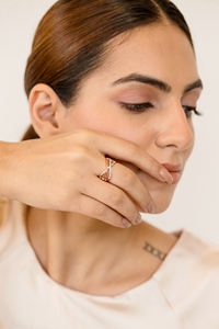 Anillos de diamantes Joyería Oro de 14K Lujo Nuevo diseño Anillos de joyería fina de oro sólido con anillo de diamantes reales para joyería de mujer - Product Image 4