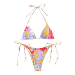 Bikini de dos piezas de secado rápido Traje de baño OEM Color Sexi Bikini Girl Diseñador Traje de baño - Product Image 1