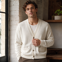 Fabricant de tricots sur mesure OEM ODM – Pull tricoté à manches longues pour homme, cardigan en laine et coton doux, pull tricoté personnalisé pour homme