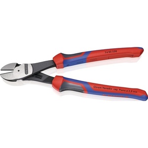 Alicates de corte lateral pulidos KNIPEX de alta resistencia de 250 mm con mangos de alicates multicomponentes Form 0 - Product Image 4