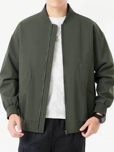 Chaqueta bomber negra para hombre de alta calidad más vendida, chaquetas bomber personalizables - Product Image 3