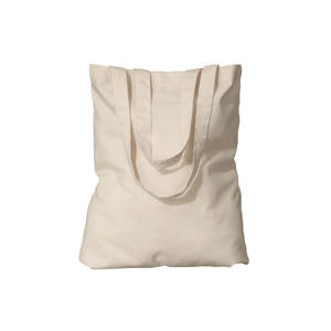 Promoción 2025, bolsa de mano de algodón blanco liso respetuosa con el medio ambiente, bolsa de compras reutilizable ~ bolsas de algodón desechables blancas lisas - Product Image 3