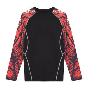 Venta caliente de los hombres cómodos de compresión Fitness Rash Guard tamaño personalizado Pakistán hecho con longitud larga y mangas cortas - Product Image 3