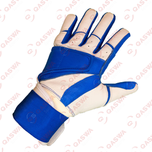 Guantes de bateo de cuero con puño largo de color blanco y gris de la mejor calidad para entrenamiento de béisbol y softbol - Product Image 5