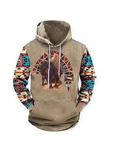 Fabricant Vêtements de rue personnalisés Sweat à capuche uni à fermeture éclair poids lourd French Terry Heavyweight Puff Print Men Full Zip Up Hooded - Product Image 5