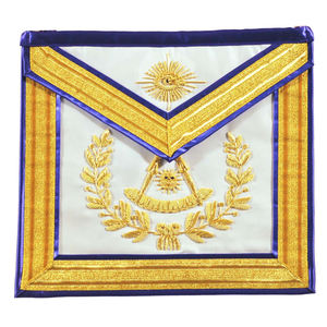 Kit de delantal rojo Master Mason de cuero Premium Alambre de lingotes bordado a mano para Masonic Regalia - Product Image 1