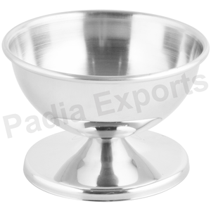 Tazones Redondos Clásicos de Acero Inoxidable Ecológicos, Color Metálico, Certificación LFGB, para Servir Pudín y Helado - Product Image 1