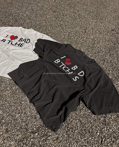 Camiseta Boxy Lisa de Algodón Puro Estilo Urbano Americano Verano 2026, Camiseta Corta Boxy con Logo Personalizado para Hombre - Product Image 3