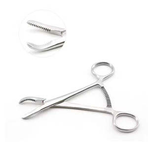 Pinzas Quirúrgicas Manuales Allis de Acero Inoxidable con Mango de Anillo para Sujetar Tejidos en Cirugía General - Product Image 1