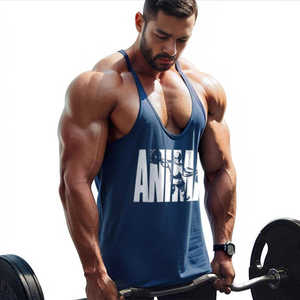 Kivotech, venta al por mayor, camiseta sin mangas de malla de secado rápido para hombre, camiseta de entrenamiento con tirantes, camiseta sin mangas para gimnasio - Product Image 4