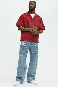 เสื้อฮาวายสำหรับผู้ชายเสื้อพิมพ์ลายดิจิทัลแขนสั้นใส่สบายติดกระดุมสำหรับออกค่าย - Product Image 4