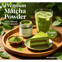 Cápsulas de Matcha de Grado Ceremonial, 10 Cápsulas de Aluminio Compatibles con Nespresso, Té Verde en Polvo, Bebida Instantánea