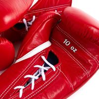 Guantes de Boxeo GYMSTERO de Alta Calidad Personalizables, de Cuero Genuino, con Dedos Completos, Correa de Muñeca Ajustable con Cordones, para Artes Marciales