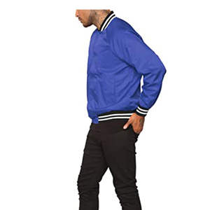 Chaqueta Universitaria de Béisbol Personalizada de Lana para Hombre, Cuello Alto, Resistente al Viento y al Agua - Product Image 3