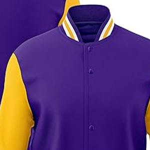 เสื้อแจ็กเก็ตผ้าพิษของผู้ชายเสื้อแจ็กเก็ตแขนเสื้อขนสัตว์สีดำและสีเทา - Product Image 2