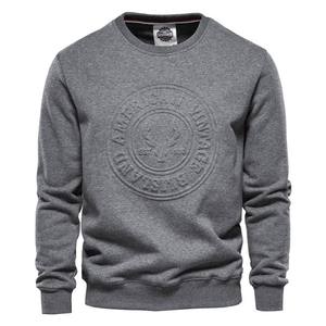 Sweat-shirt en molleton 100% coton pour homme, personnalisé, gaufré, thermique d'hiver, respirant, épais, surdimensionné, lourd, uni, imperméable - Product Image 3