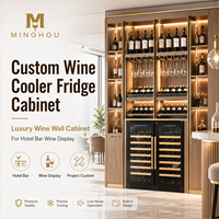 Armoire réfrigérée à vin sur mesure, armoire murale de luxe pour hôtel, bar, présentation de vins