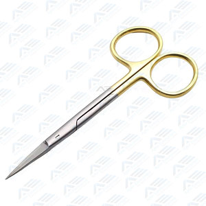Ciseaux chirurgicaux émoussés médicaux incurvés en or rose de 14cm Instrument de pansement chirurgical pour ophtalmique et neurochirurgie - Product Image 3