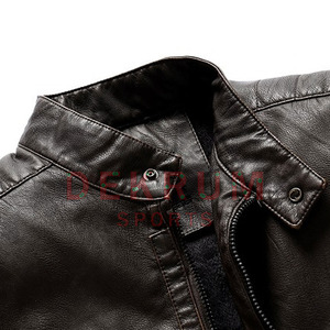 Chaqueta de cuero cálida de invierno transpirable para hombre, chaqueta de cuero informal para hombre a precio razonable - Product Image 3