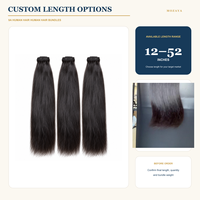 Extensions de cheveux humains Remy lisses 9A, 100% cheveux naturels, lots de tissage de cheveux birmans, vente en gros personnalisée