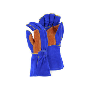 Gants de soudage en cuir respirants avec panneaux en maille par temps chaud brodés sur mesure pour des gants de luxe haut de gamme de style personnalisé - Product Image 2