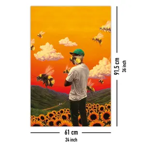 Affiche Flowerboy de Tyler, le Créateur, design contemporain, sur toile avec support - Product Image 3