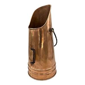 Cubo de carbón de cobre tradicional hecho a mano con mango duradero diseñado para durar mucho y lucir elegante en la decoración de la chimenea - Product Image 2